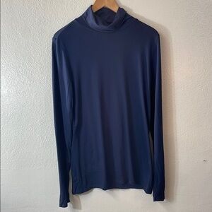 Pendleton Pima Cotton Modal Turtleneck Top Womens XL Navy Long Sleeve Soft Daily